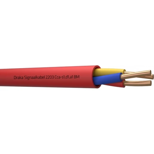 Draka 2200 BM Cca signaalkabel 3x0,8mm Rood - 500mtr