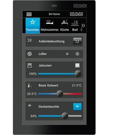 Jung KNX Smart Control touchpanel 5inch zwart