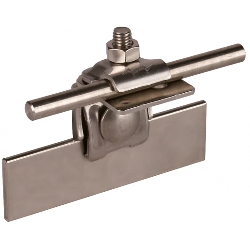 Dehn Saddle clamp stst clamping range 0.7-8mm angled w.clamping frame for