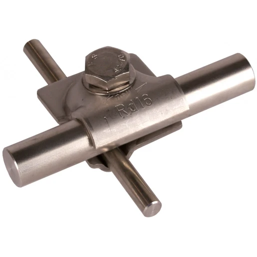 Dehn Mv clamp stst f.rd 8-10/16mm with hexagon screw and spring washer