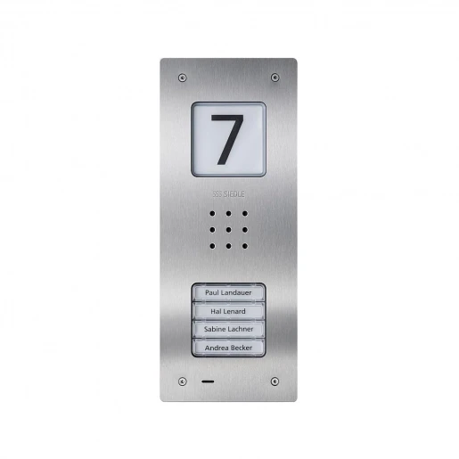 Siedle Audio-deurstation conpact 4 beltoetsen zilver IP54 Inbouw (stucwerk) 210009119-00