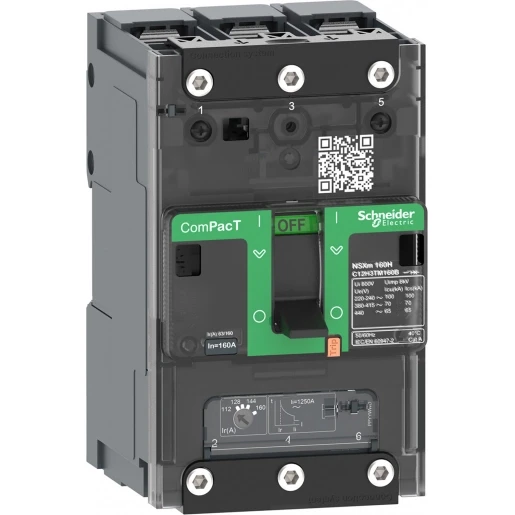 Schneider Electric NSXM160H 70KA AC 3P 160A TMD BUSBAR