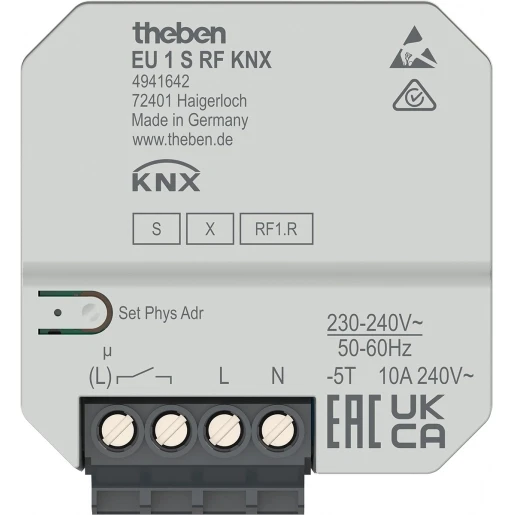 Theben Verwarmingsactor voor elektrische verwarming KNX enkelvoudig inbouw 230 - 240V 4941642