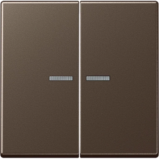 Jung A range home stuurafdekking a500 mokka 2-voudig Mat BTA17102MO