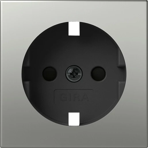 Gira System 55 afdekking wandcontactdoos ra sh edelstaal 4921600