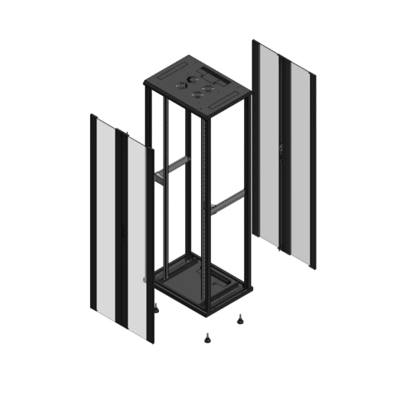Gigamedia Vloer patchkast AV dubbel VER AR dubbel VER EX 19" 47HE 800x600mm Zwart GGM 704786PVDPVDEX