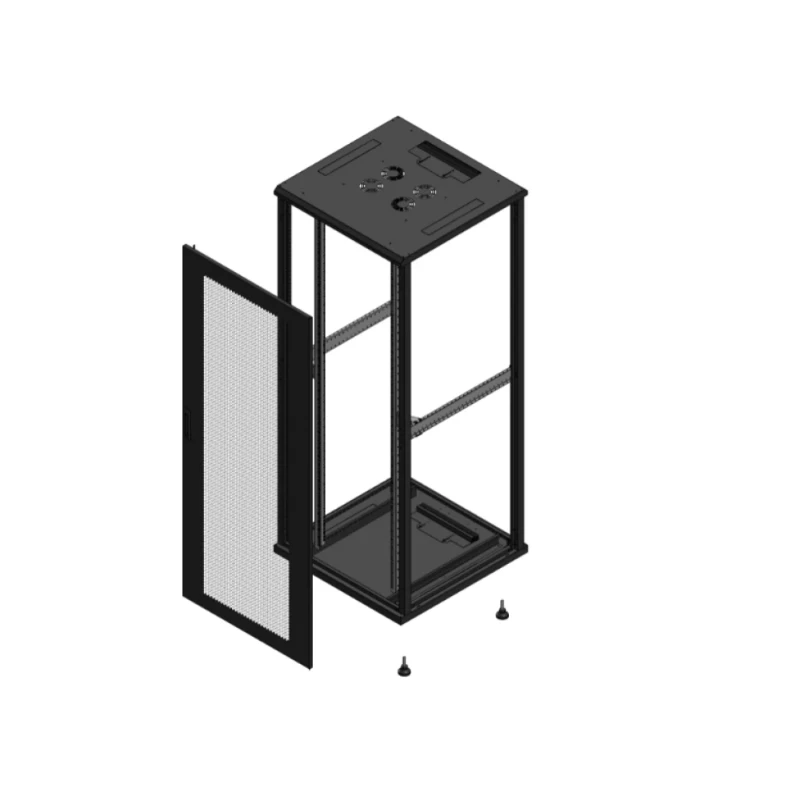 Gigamedia Vloer patchkast AV enkel PER SP EX 19" 42HE 800x800mm Zwart GGM 704288PPSSPEX