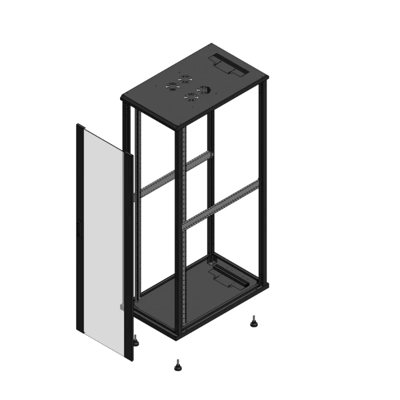 Gigamedia Vloer patchkast AV enkel VER SP EX 19" 42HE 600x1000mm Zwart GGM 7042610PVSSPEX
