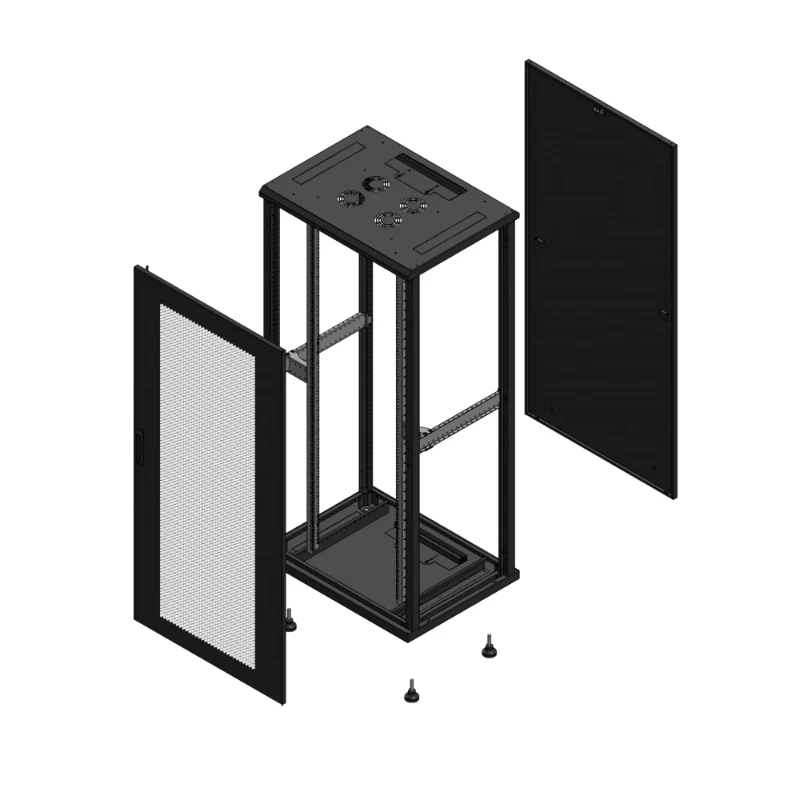 Gigamedia Vloer patchkast AV enkel PER PAR EX 19" 36HE 800x600mm Zwart GGM 703686PPSPAREX