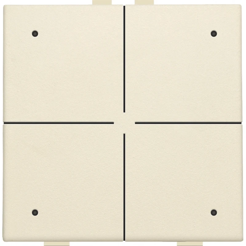 Niko Drukknop met led en comfortsensoren Home Control 4-voudig beige inbouw RAL 1030 100-52204