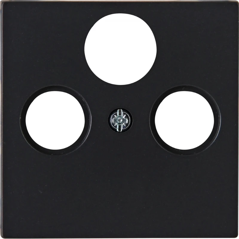 Kopp HK07 - afdekplaat TV/FM/SAT mat-zwart