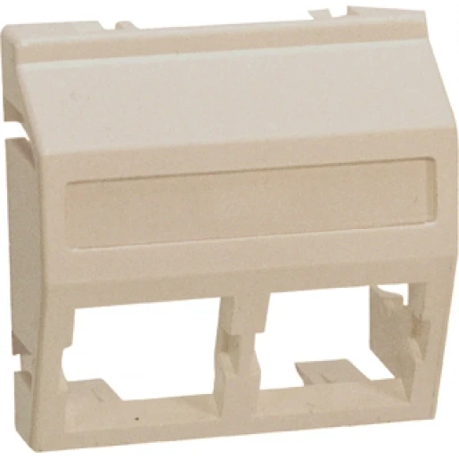Legrand ID-1 Datakap 2x RJ45 frame transparant Modular-Jack Zonder label wit 8190632