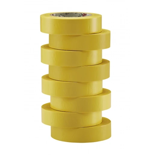 Bizline hoogwaardige vinyltape 15mmx10m geel (1 rol)