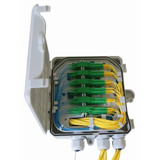 Gigamedia Simplex Wandmontagekast voor 12 SC simplex adapters of LC duplex adapters GGM IP65BOX24FO