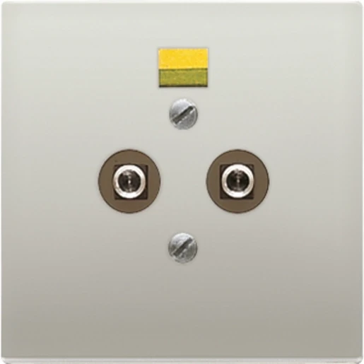 Jung LS range potentiaal aardingscontactdoos edelstaal contactdoos 2-voudig inbouw Mat RVS ES2965-2N