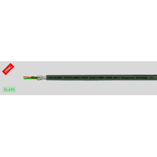 Helukabel DATAFLAMM-C-PAAR DATAKABEL 2X2X0,25 MM² GRIJS