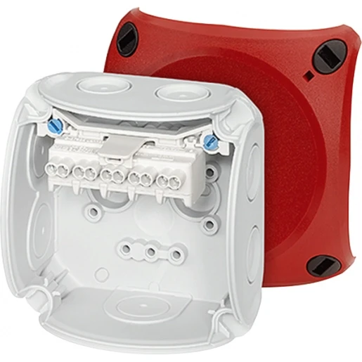 Hensel Kabeldoos IP66 BM1 0,75-2,5 mm² 5 polig M20 membranen Deksel Rood