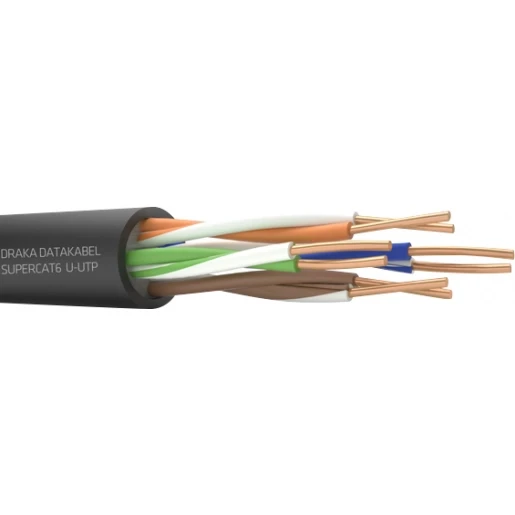 Draka SuperCat 5 24 cat 5e U/UTP PE Zwart 4x2x24 AWG