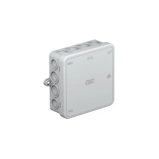 OBO KABELDOOS 100X100X38 PE LICHTGRIJS 7035
