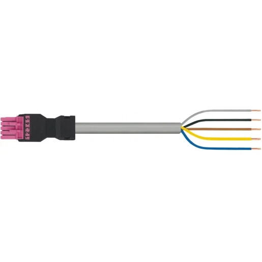 Wago SERIE 891 Patchkabel gebouwinstallatie 5p Contrastekker (female) Vrij kabeluiteinde 1000mm