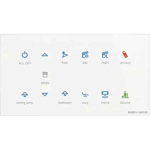 ABB Busch-Jaeger I-bus KNX Tastsensor bussysteem KNX 12-voudig wit met tekstv IP20 2CKA006300A1564