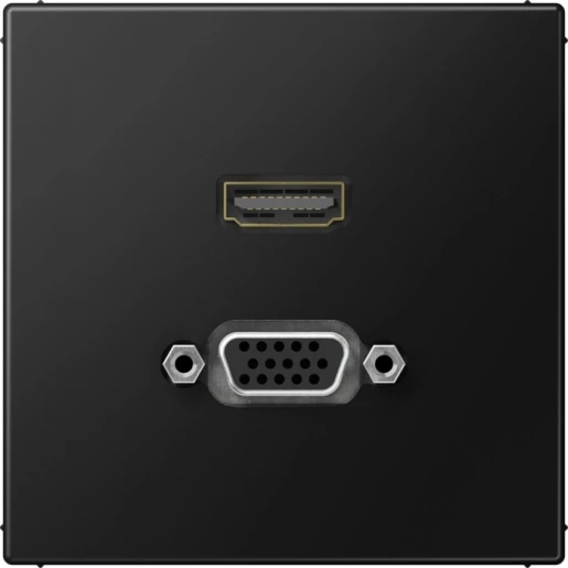 Jung LS range afdekking ls990 matzwart hdmi/vga MALS1173SWM