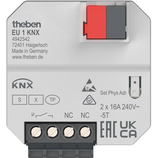 Theben Verwarmingsactor voor elektrische verwarming KNX enkelvoudig inbouw 4942542
