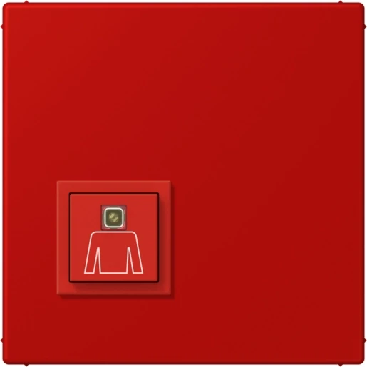 Jung LS range Miva oproepknop LC32090 70x70mm rood IP20 NRSLC0834RT227