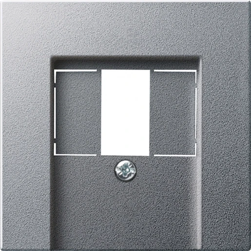 Gira System 55 Afdekking USB TAE Centraalplaat Zonder label aluminium 027626