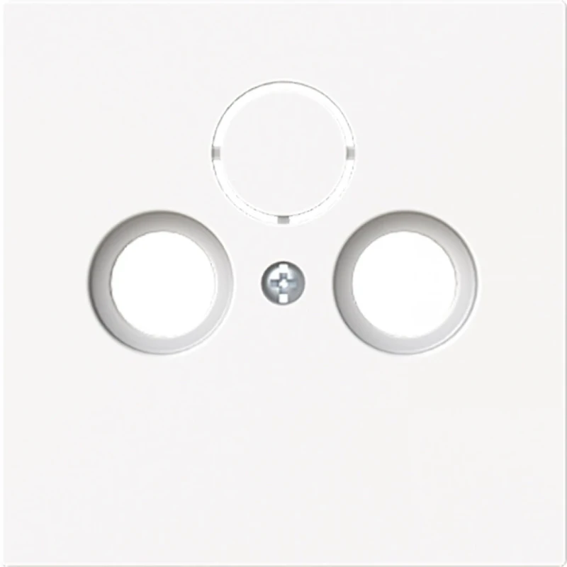 ABB Busch-Jaeger Art linear Centraalplaat voore antennecontactdoos Satelliet Centraalplaat 3 connectoren Zonder label wit 2CKA001724A4433