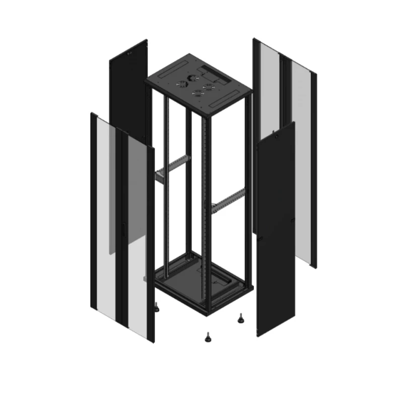 Gigamedia Vloer patchkast AV dubbel VER AR dubbel VER 19" 47HE 800x600mm Zwart GGM 704786PVDPVD