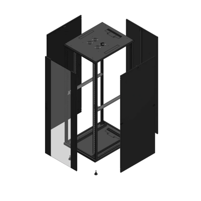Gigamedia Vloer patchkast AV enkel VER AR dubbel TOL 19" 47HE 800x1000mm Zwart GGM 7047810PVSPTD