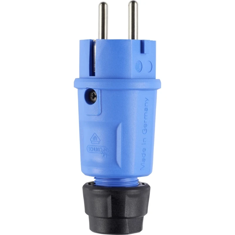 ABL Hightech stekker SCHUKO & Frans/Belgisch Elamid blauw IP54