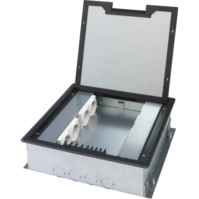 OCS Kruisdoos 2.0 4x 230V RA + 4x leeg deksel met 4mm inlegdiepte