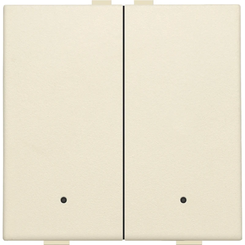 Niko Drukknop met led en comfortsensoren Home Control 2-voudig beige inbouw RAL 1030 100-52202
