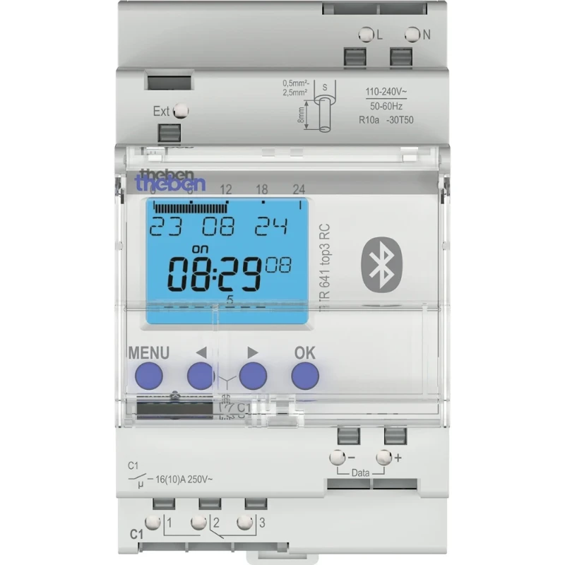 Theben Top3-Termina digitale jaarklok DIN-rail 110 - 230V 1 kanaal 16A AC 6410330