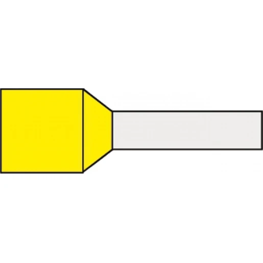 Klemko adereindhuls 25mm² 16mm Geïsoleerd Geel