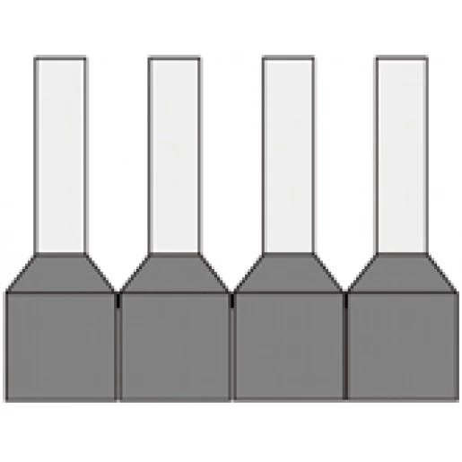 Klemko adereindhuls 0,75mm² 8mm Geïsoleerd Grijs