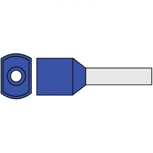 Klemko adereindhuls 2,5mm² 13mm Geïsoleerd Blauw