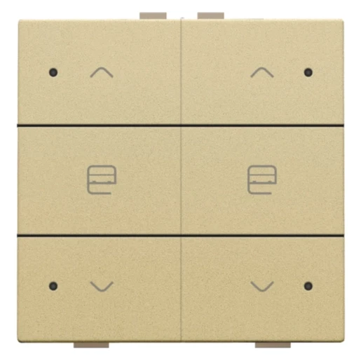 Niko Home Control Bediening motorsturing 6-voudig goud inbouw IP20 221-51036