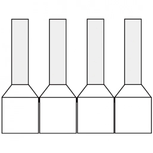 Klemko adereindhuls 0,5mm² 8mm Geïsoleerd Wit