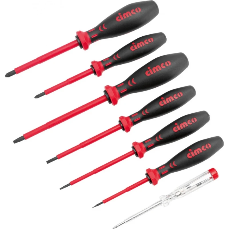 Cimco Schroevendraaierset 2 PZ 5 platte schroevendraaiers Geïsoleerd 1000 V 117802