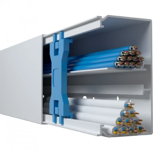 GGK FB kabelkanaal 2000x110x60mm PVC Bodemperforatie met deksel RAL 9001 1021G