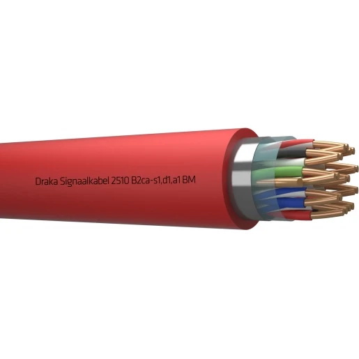 Draka 2500 BM B2CA signaalkabel 10x2x0,8mm Rood