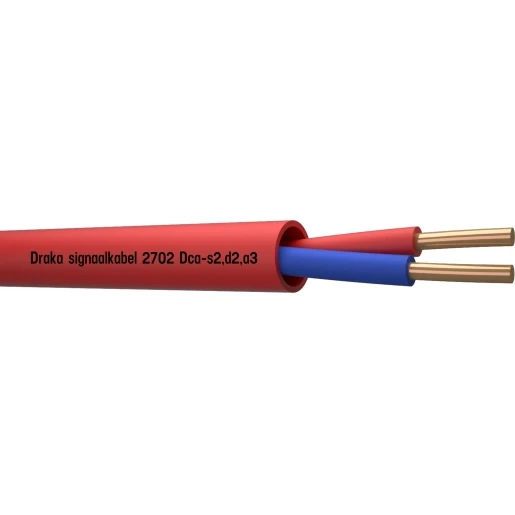 Draka 2700 signaalkabel Dca BM Rood 2x0,8mm - 100mtr