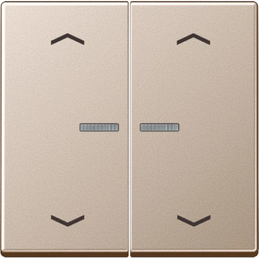 Jung A range home stuurafdekking pijl a500 champagne 2-voudig Mat RAL 1013 BTA17102PCH