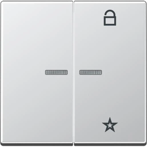 Jung A range tastafdekking a500 2-voudig Mat aluminium FMA1701AL