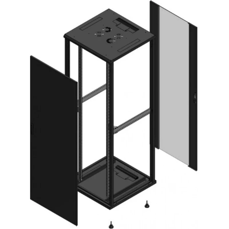 Gigamedia Vloer patchkast AV enkel TOL AR enkel VER EX 19" 47HE 800x800mm Zwart GGM 704788PTSPVSEX