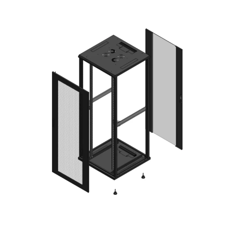 Gigamedia Vloer patchkast AV enkel PER AR enkel VER EX 19" 42HE 800x800mm Zwart GGM 704288PPSPVSEX