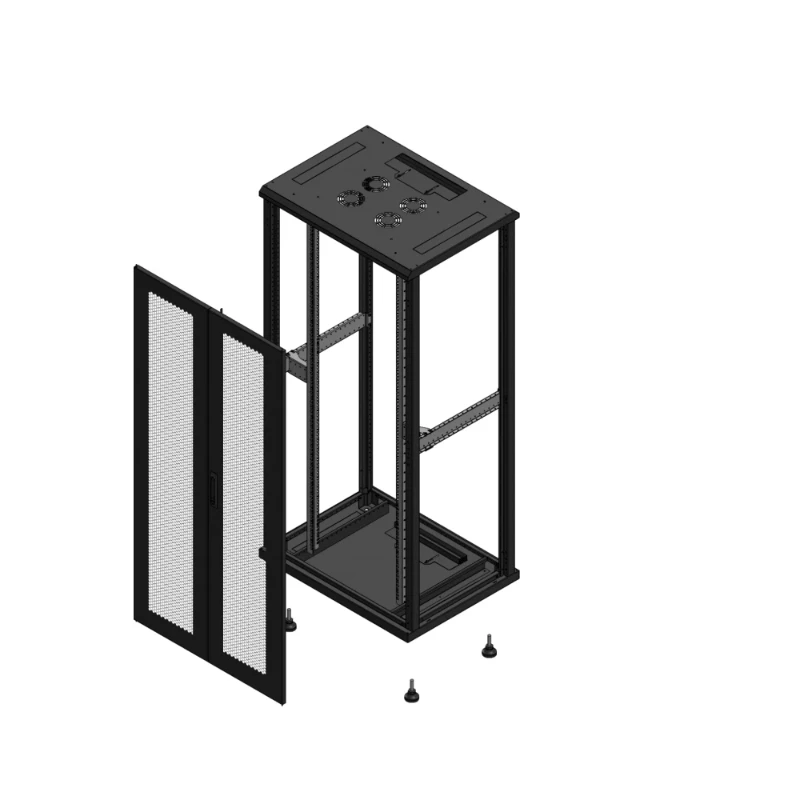Gigamedia Vloer patchkast AV dubbel PER SP EX 19" 36HE 800x600mm Zwart GGM 703686PPDSPEX